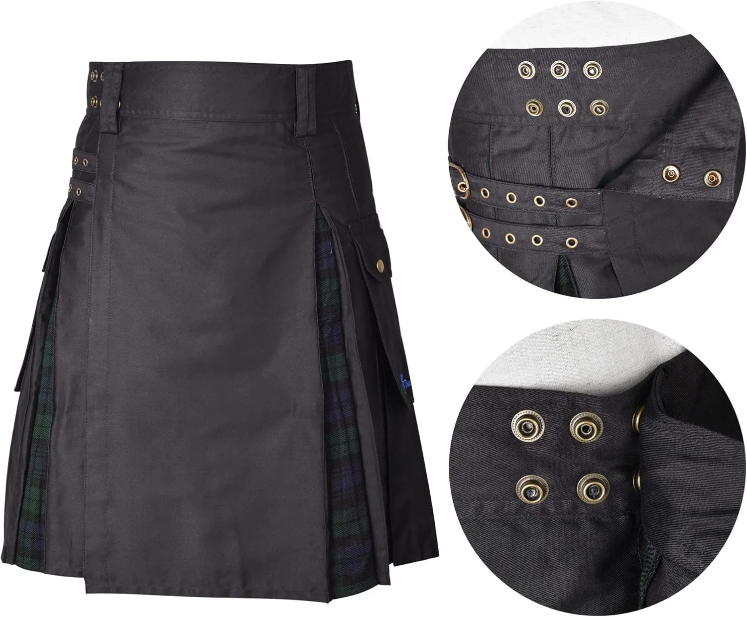for Men DSS KILTS- Modern Hybrid mental rehearse realistic rattle Cotton & Tartan Kilts 