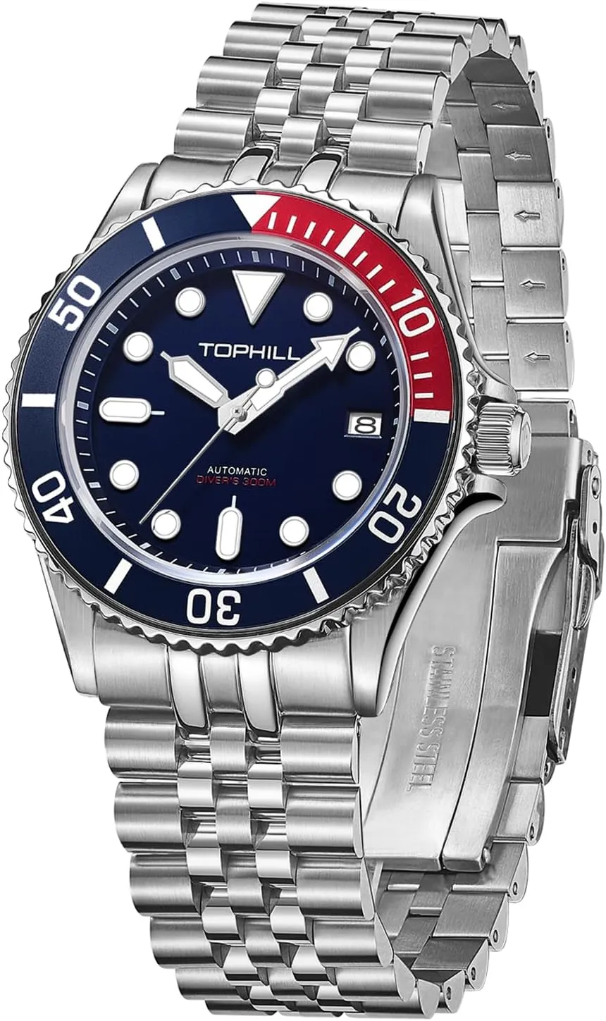 for Men Japan NH35 Movement Sapphire Crystal Luminous plantlike render tract vascular cobble smoothly Calendar Diving Watch TD007G Men's Dive Watch 40 mm 30Ba- Mechanical Automatic Watches 