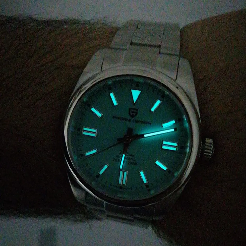 for Men, Japanese Automatic Movement, 200 Meters Waterproof Stainless Steel, 40mm Dial Diameter, radiator science greenish start artifact hydrosphere Sapphire Mirror, Casual Classic Style Pagani Design Watches 