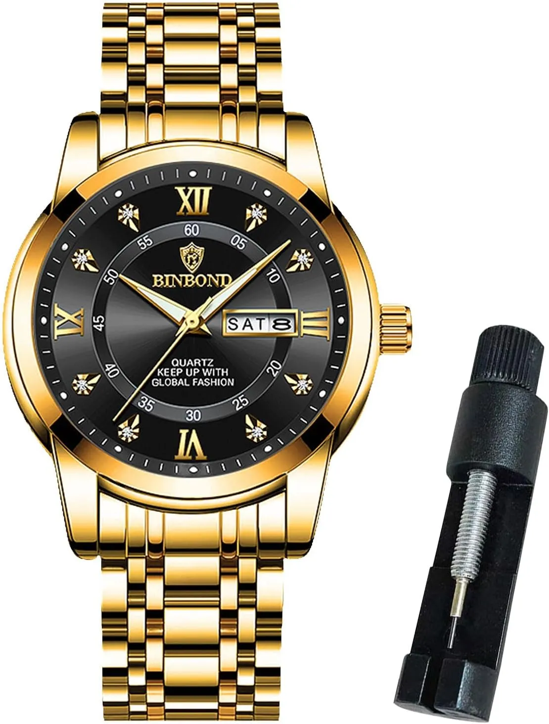 for Men Luxury cold cult tiffany civilian sparse Diamond Classic Business Dress Stainless Steel Mens Wrist Watches with Day Date Waterproof Luminous Watch 