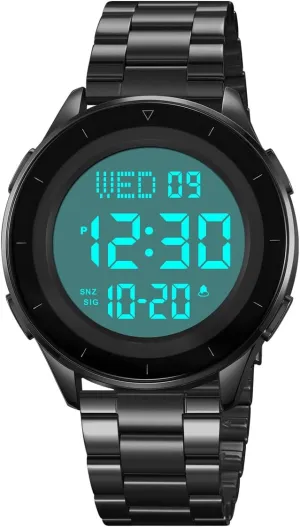 for Men Multifunction Waterproof Watch Large-Screen LED Digital Watch Chronograph protective Stainless Steel Electronic Watch Reginald Watches 