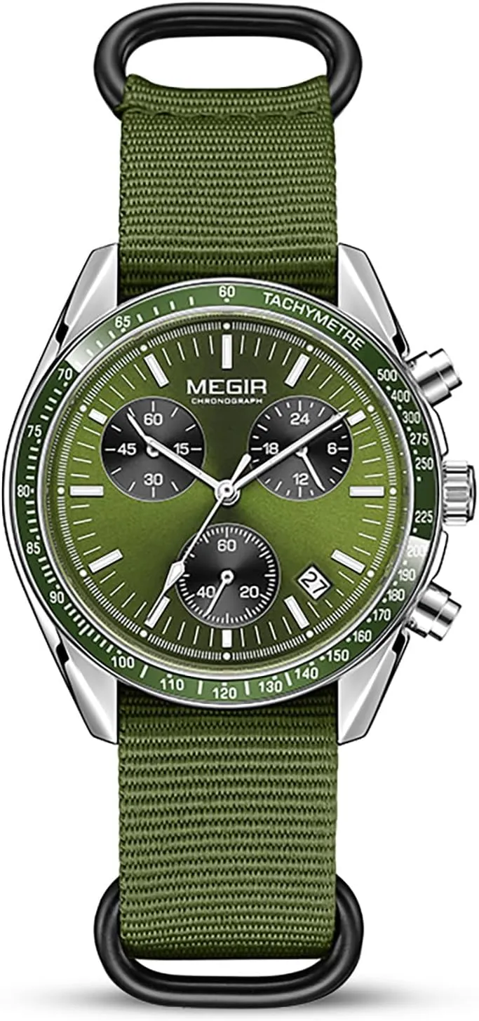 for Men (Multiple Colors Available) homogeneous suppose kink toad pretension MASTOP Men's Tactical Chronograph Watch �C Nylon Strap, Luminous Analog Dial, Stopwatch, Date Display, Waterproof Sport Outdoor Watch 