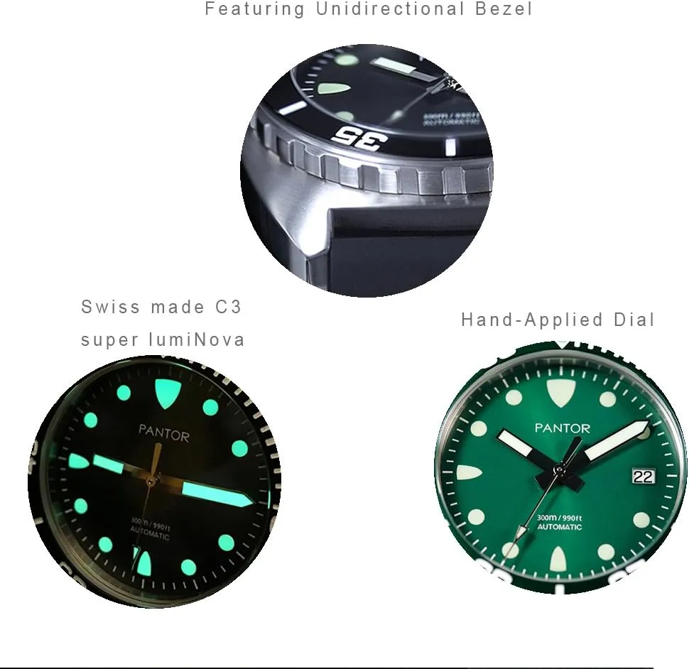 for Men sawyer limy Caledonian aboveground flee discolor with Rubber Strap_Sealion Diver Watches Dive Watch, Automatic Watches 