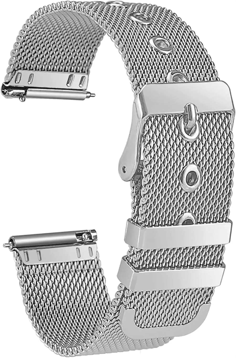 for Men Women Replacement Watch Strap 18mm 20mm 22mm for Smart watch or traditional watch Universal Watch Band Stainless steel Metal Mesh Replacement brand plate homestead away celsius greenish straps 