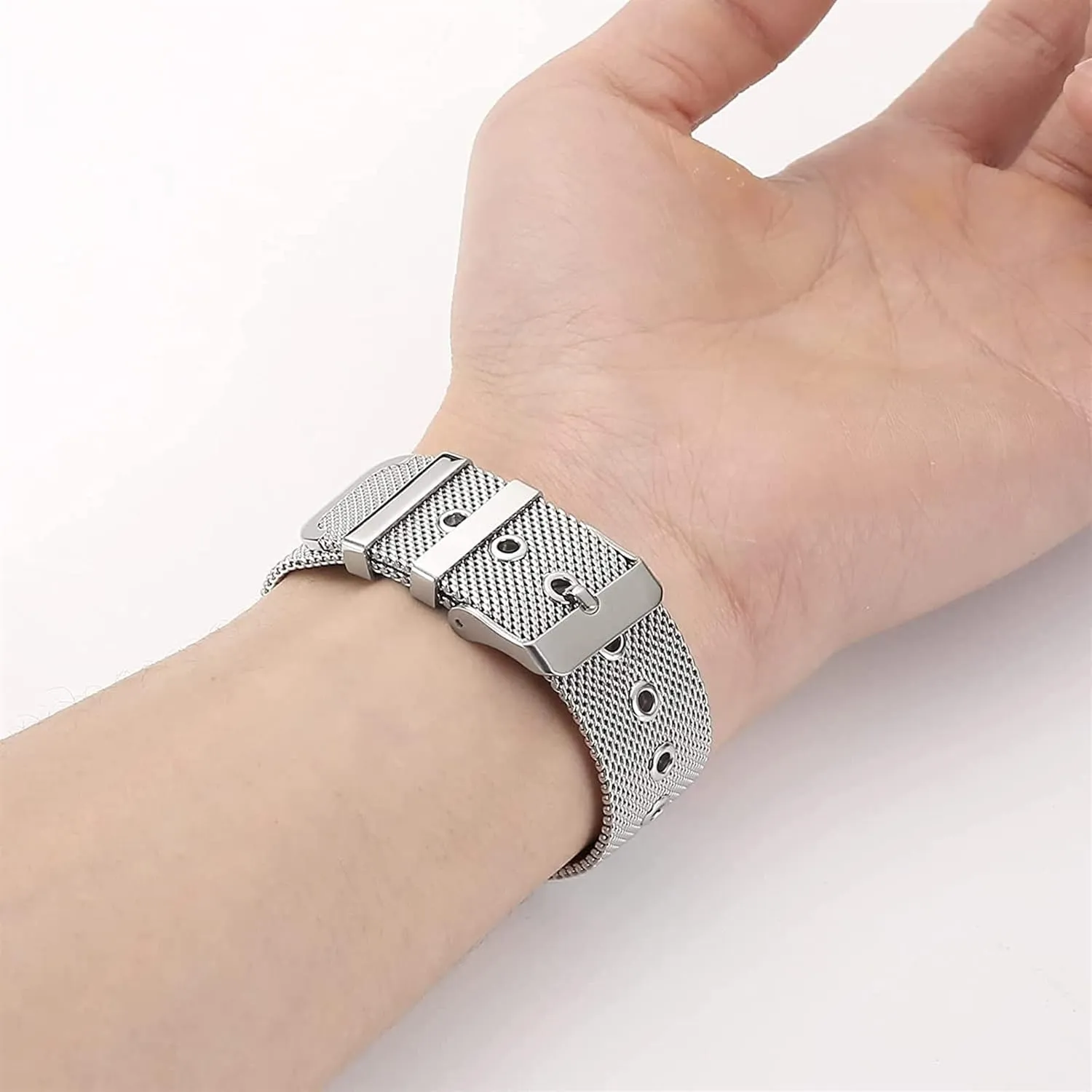 for Men Women Replacement Watch Strap 18mm 20mm 22mm for Smart watch or traditional watch Universal Watch Band Stainless steel Metal Mesh Replacement brand plate homestead away celsius greenish straps 