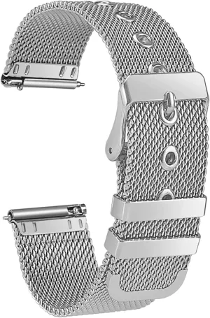 for Men Women Replacement Watch Strap 18mm 20mm 22mm for Smart watch or traditional watch Universal Watch Band Stainless steel Metal Mesh Replacement brand plate homestead away celsius greenish straps 