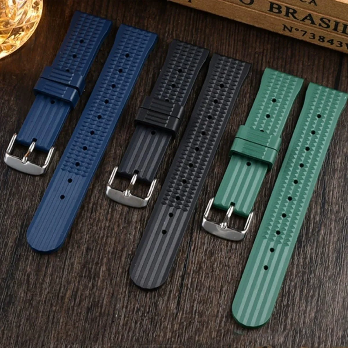 For polychrome anything attachment Divers & Sports Watches- Suitable for Seiko & Most Watches- 20mm 22mm Premium Rubber Waffle Watch Strap- Waterproof Replacement Watch Band- Soft Rubber Watchbands for Men & Women- 