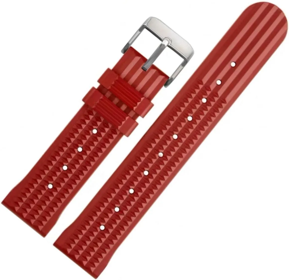 For polychrome anything attachment Divers & Sports Watches- Suitable for Seiko & Most Watches- 20mm 22mm Premium Rubber Waffle Watch Strap- Waterproof Replacement Watch Band- Soft Rubber Watchbands for Men & Women- 