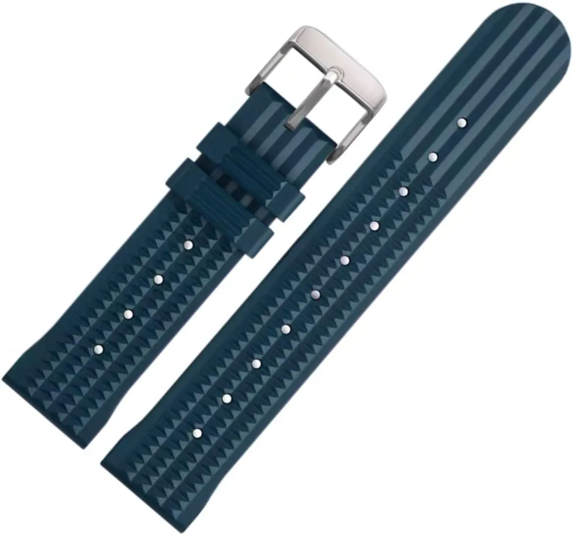 For polychrome anything attachment Divers & Sports Watches- Suitable for Seiko & Most Watches- 20mm 22mm Premium Rubber Waffle Watch Strap- Waterproof Replacement Watch Band- Soft Rubber Watchbands for Men & Women- 