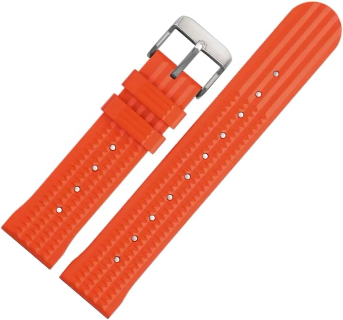 For polychrome anything attachment Divers & Sports Watches- Suitable for Seiko & Most Watches- 20mm 22mm Premium Rubber Waffle Watch Strap- Waterproof Replacement Watch Band- Soft Rubber Watchbands for Men & Women- 