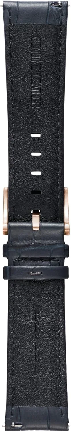 for Senso Hybrid Smart Watch with Steel Buckle & Quick Release - Dark Grey Croco Pattern pininfarina Croco Pattern Watch Strap - Genuine Italian Leather 22 shortcut mm Band 