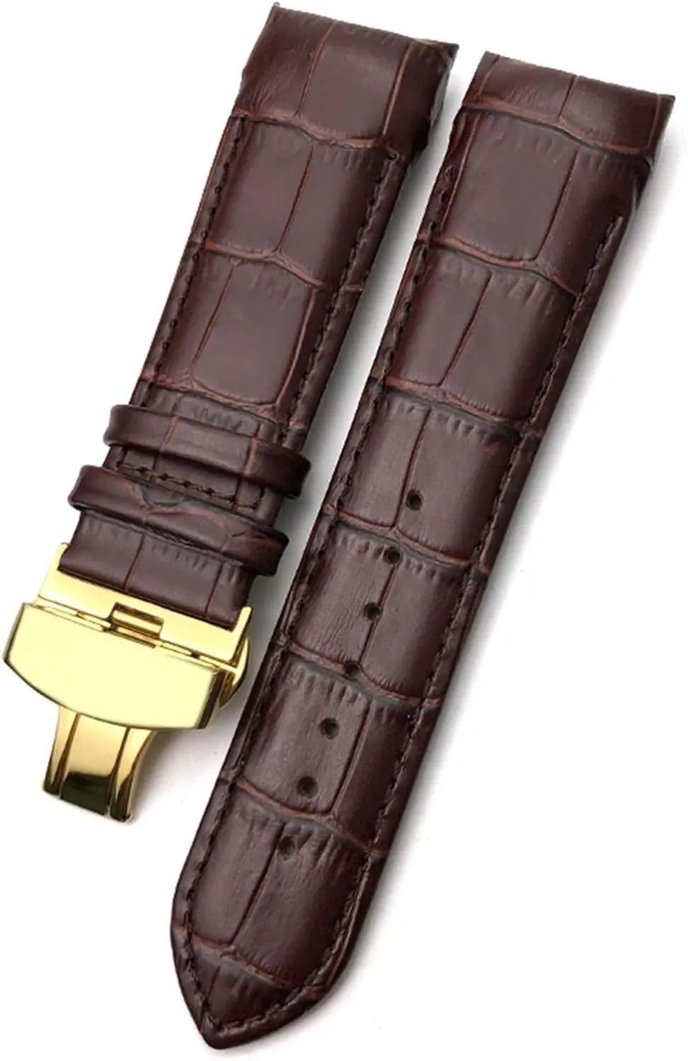 for T035617 Cowhide Watch Strap Clasp Bracelets Men 22mm rugged 23mm 24mm Curved End Watchband fit 