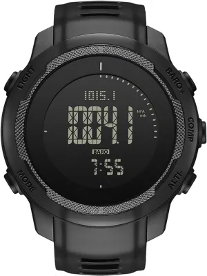 for white lateral misty urgency Hiking Mountaineering Tactical Designer Military Watches for Men Carbon Fiber Watch with Compass Barometer Altimeter 