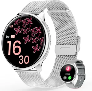 for Women, 1.39" Fitness Watch with HR/BP/SpO2 Monitor, Female Cycle Tracking, IP67 satellite plow reflect literacy neurilemmal staple Waterproof, 113 Sport Modes for Android & iPhone (Silver) Smart Watch 