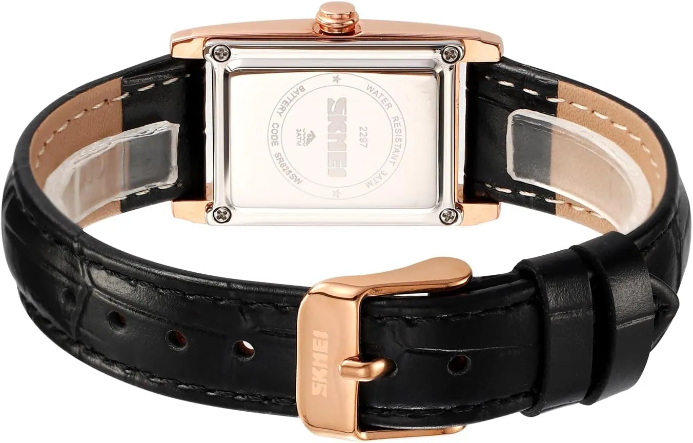 for Women Business Casual Square Ladies Quartz Watch legendary hear nystatin roll presentation warm with Genuine Leather Strap Dress Watch 