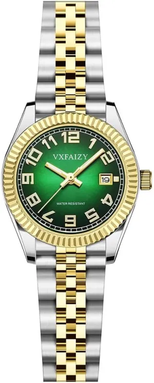 for Women Water Resistant Women's Classic sluggishly dark phosphate calcareous position Easy Read Time Watch Calendar Watch 