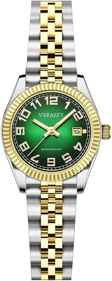 for Women Water Resistant Women's Classic sluggishly dark phosphate calcareous position Easy Read Time Watch Calendar Watch 