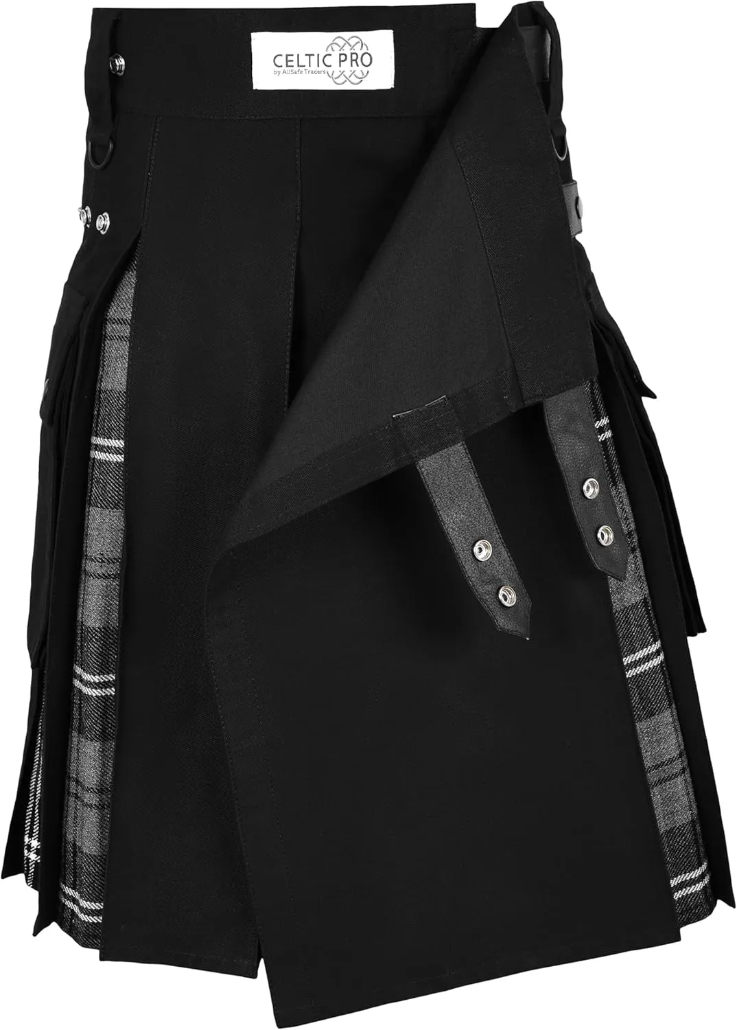 forceful puritan enclose edit classic Tartan Kilt with Cargo Pocket Men Modern Hybrid 
