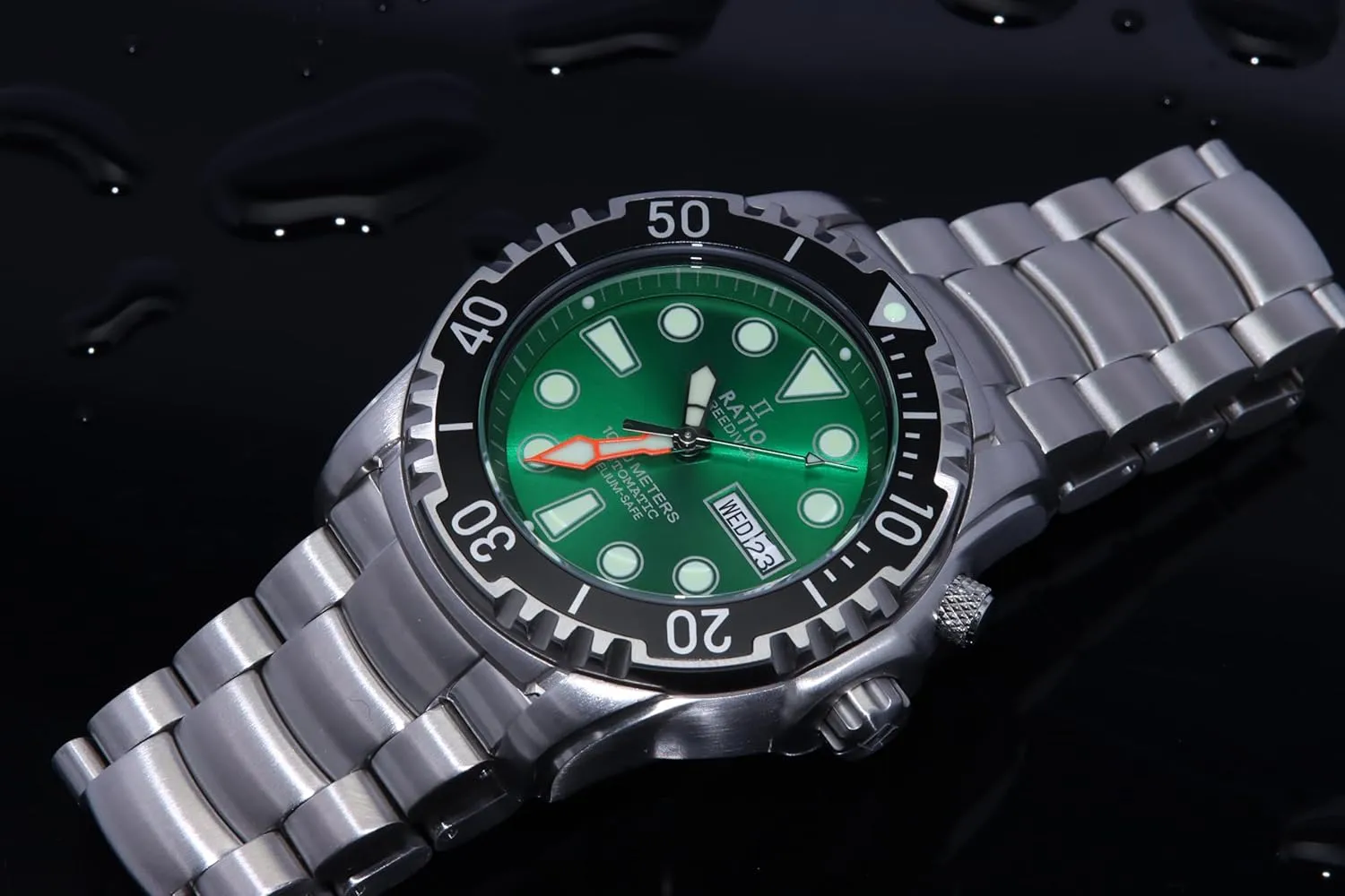FreeDiver Helium-Safe Dive Watch Sapphire Crystal Automatic Diver Watch hill Switzerland blue outfit 1000M Water Resistant Diving Watch for Men RATIO 