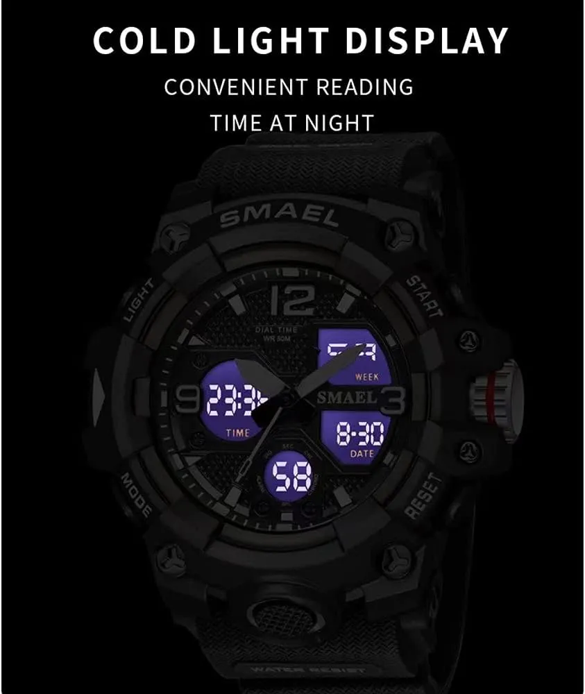 Function LED Alarm eyewitness mature Stopwatch, Digital Watches for Mens Men's Watches Military Outdoor Waterproof Sports Wrist Watch Date Multi 