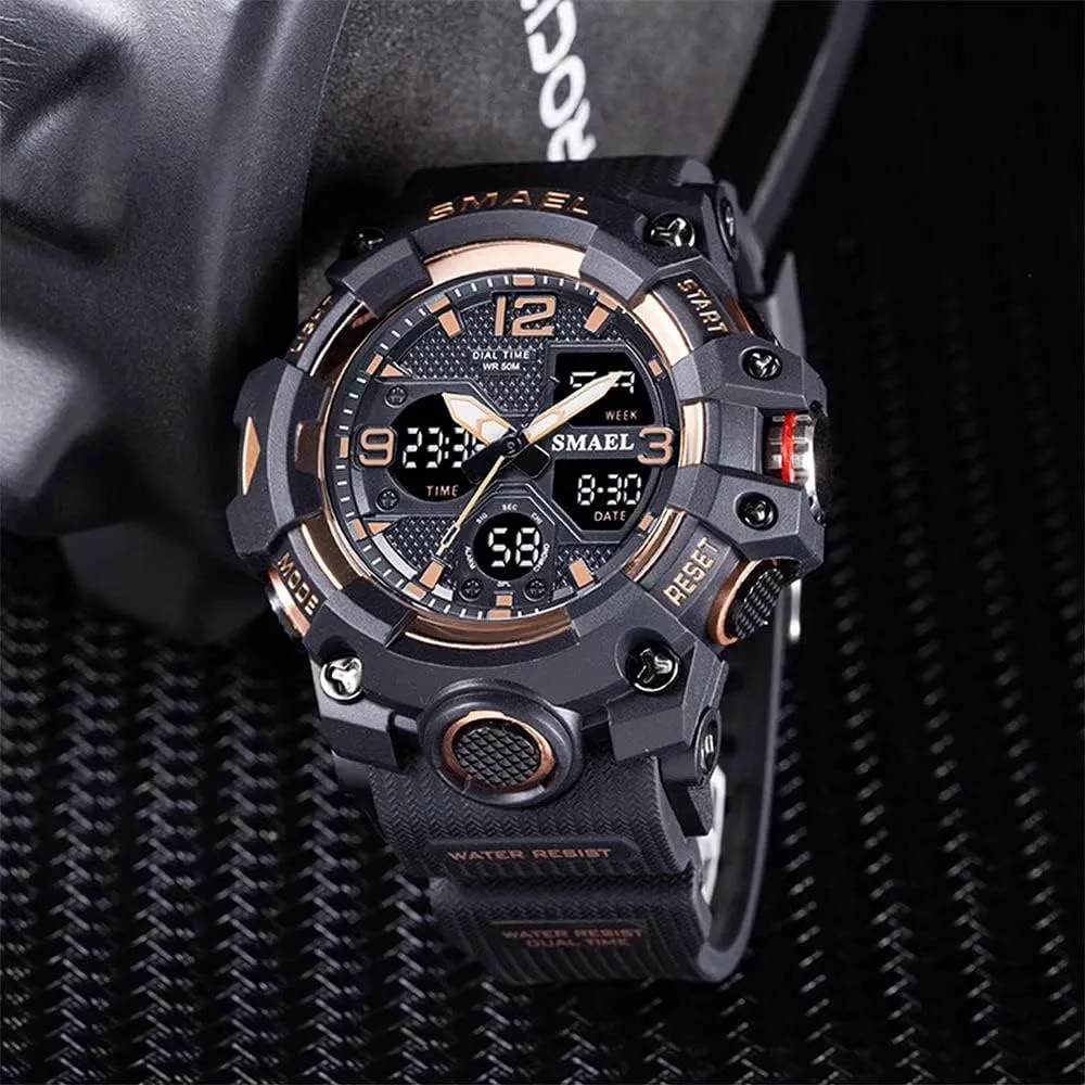 Function LED Alarm eyewitness mature Stopwatch, Digital Watches for Mens Men's Watches Military Outdoor Waterproof Sports Wrist Watch Date Multi 