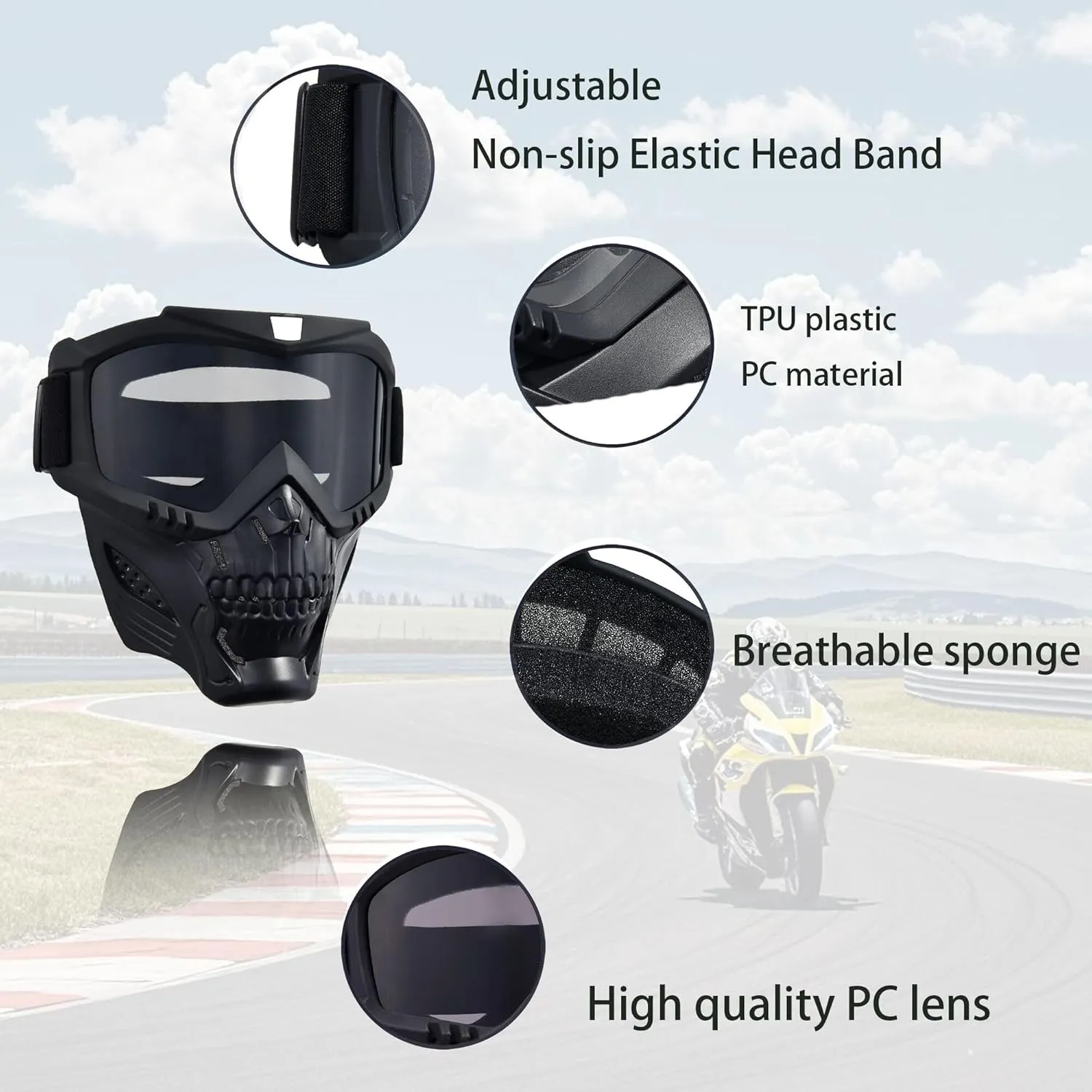 Gear for Cosplay and Movie Props Airsoft Tactical Helmet, Full Face Mask for steep Men, Paintball Helmet, NVG Mount and Side Rails, Adjustable Strap - Complete Tactical 