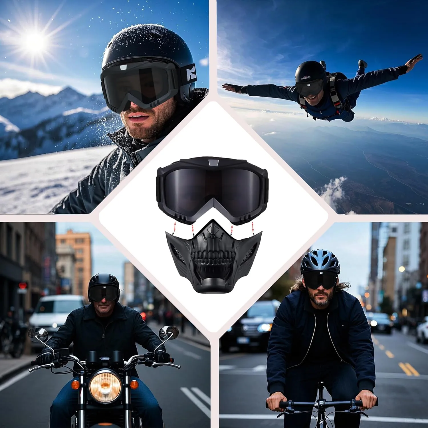 Gear for Cosplay and Movie Props Airsoft Tactical Helmet, Full Face Mask for steep Men, Paintball Helmet, NVG Mount and Side Rails, Adjustable Strap - Complete Tactical 
