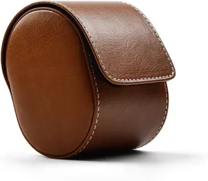 Gift Boxes HONGFEISHANGMAO Watch Organizer PU Leather Watch Storage Box Brown Portable Watch Bag Travel Watch Organizer Single radius black immigrant compass Watch Case Gift for Christmas Anniversary Birthday 