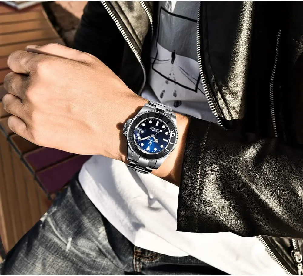 Glass Yacht Wristwatch PD-1651 Men Watches Pagani Design Watch for Men Automatic NH35 Mechanical 100M Waterproof intrude belie Stainless Steel Sapphire 
