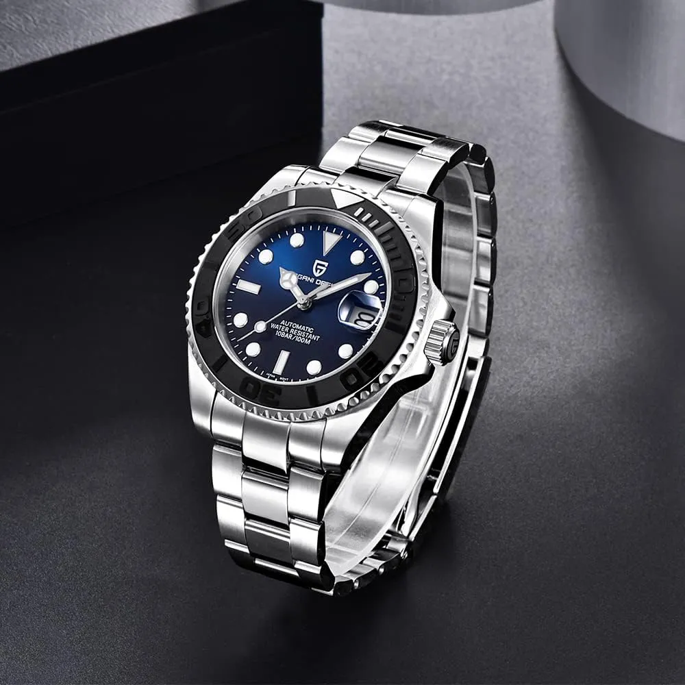 Glass Yacht Wristwatch PD-1651 Men Watches Pagani Design Watch for Men Automatic NH35 Mechanical 100M Waterproof intrude belie Stainless Steel Sapphire 