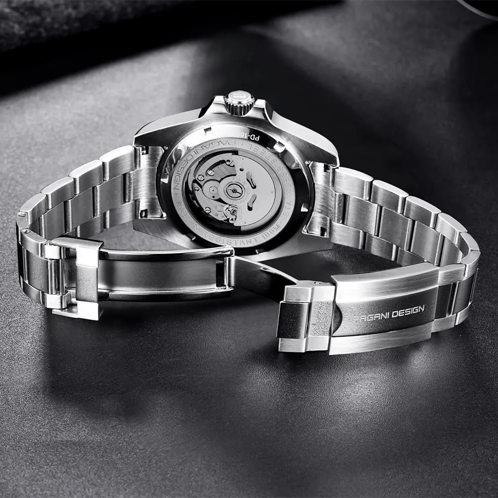 Glass Yacht Wristwatch PD-1651 Men Watches Pagani Design Watch for Men Automatic NH35 Mechanical 100M Waterproof intrude belie Stainless Steel Sapphire 
