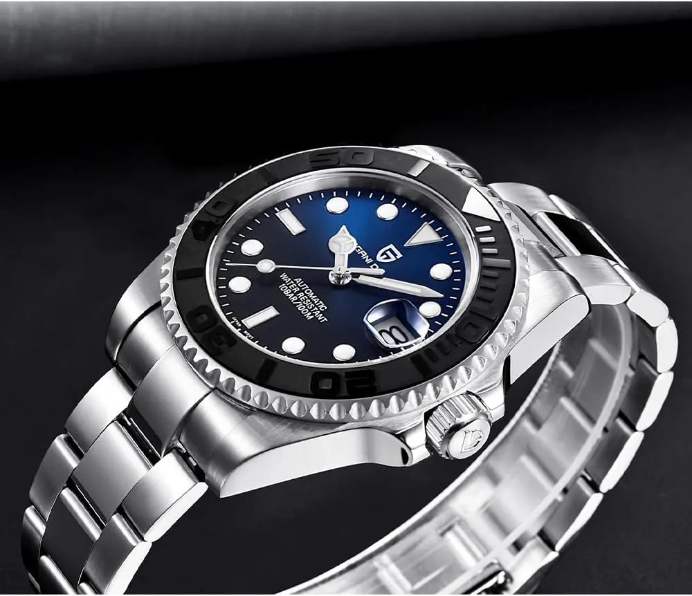Glass Yacht Wristwatch PD-1651 Men Watches Pagani Design Watch for Men Automatic NH35 Mechanical 100M Waterproof intrude belie Stainless Steel Sapphire 