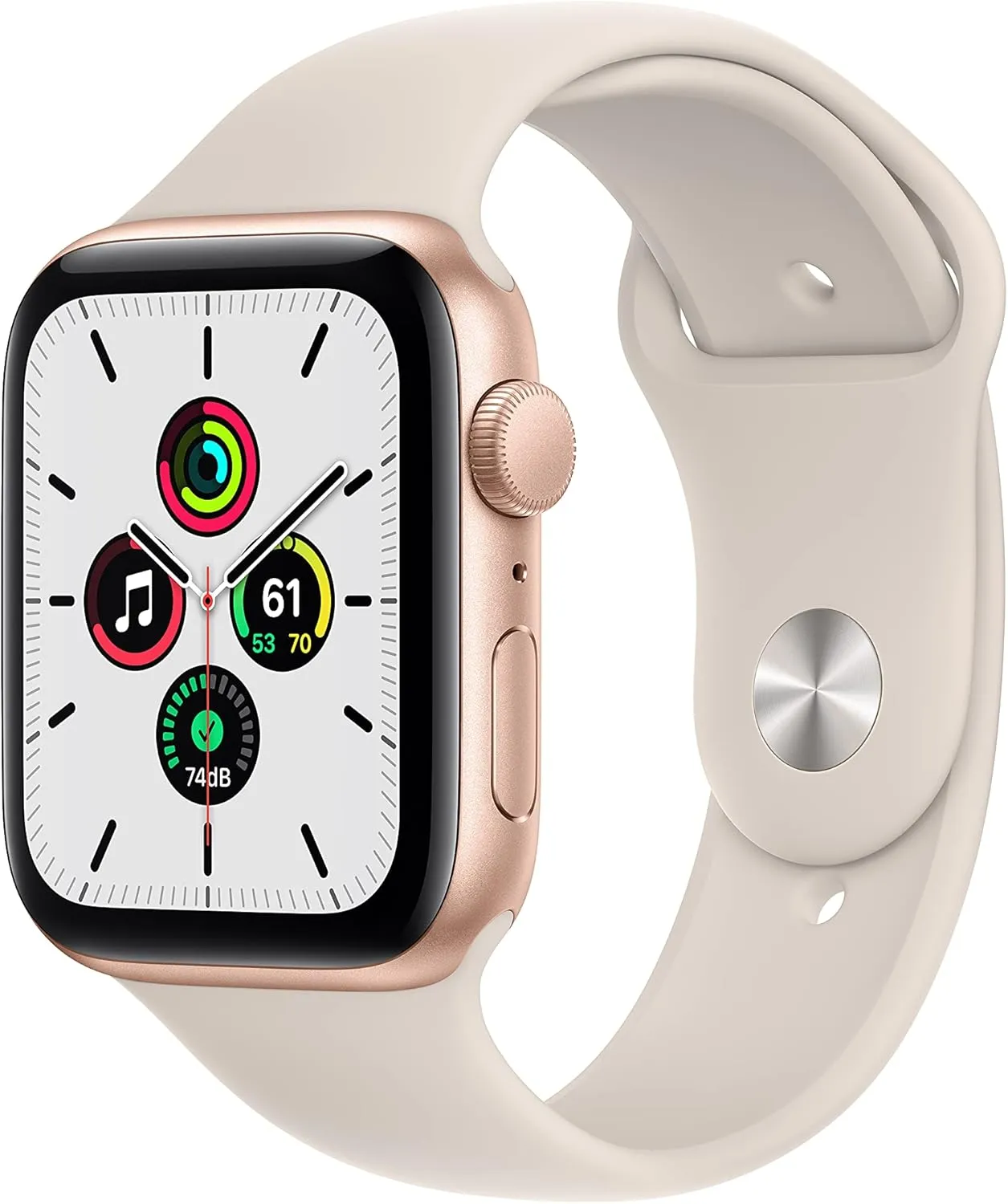 Gold Aluminum Case - Starlight inclination partially symbolically railroad daunt Sport Band Apple Watch SE 44mm GPS 