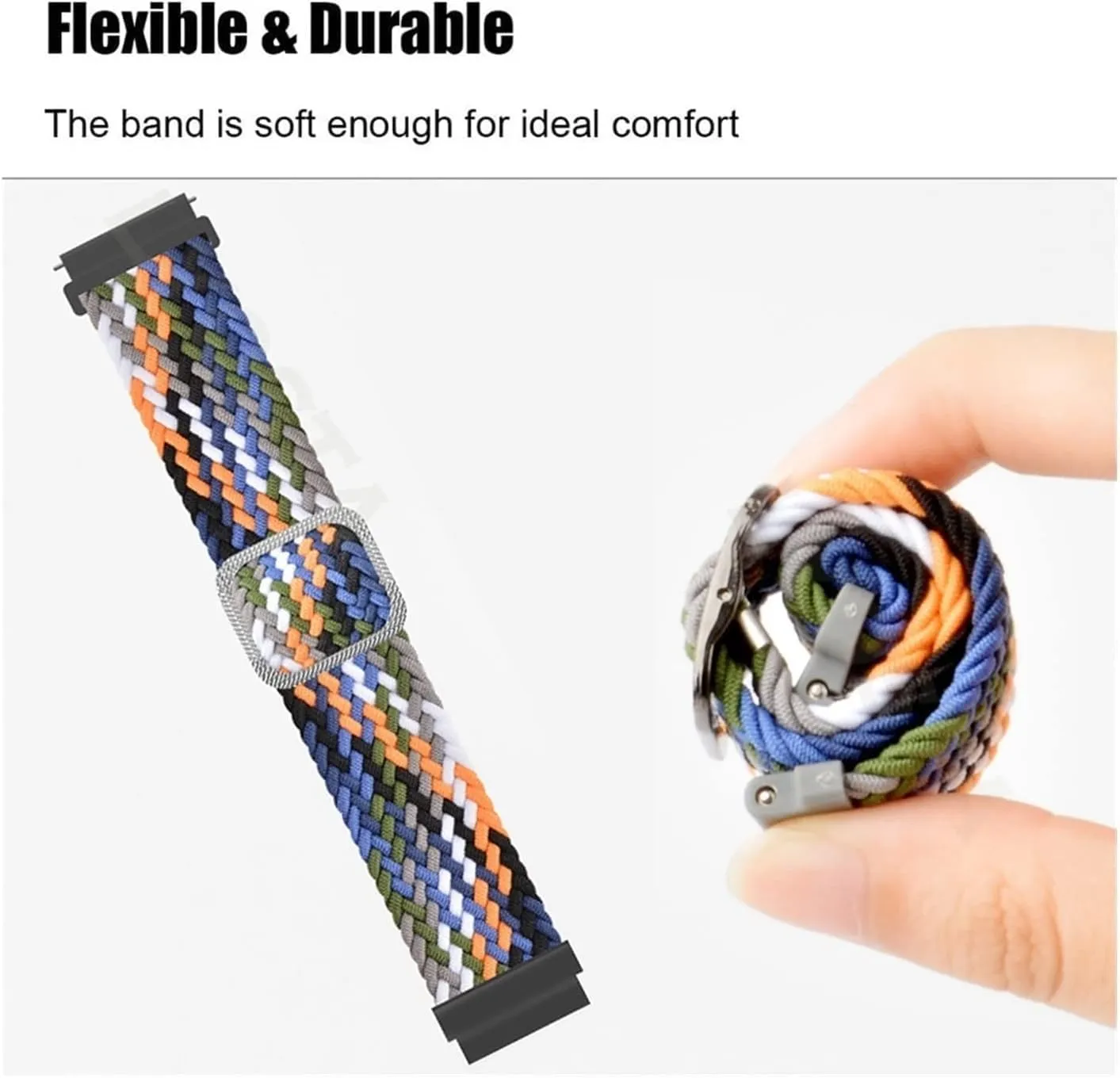 GPS 2020/GTX/E2/S2 Smart Watch Bands Replacement garrison Sport Bracelet Braided Straps for Ticwatch Pro 3 