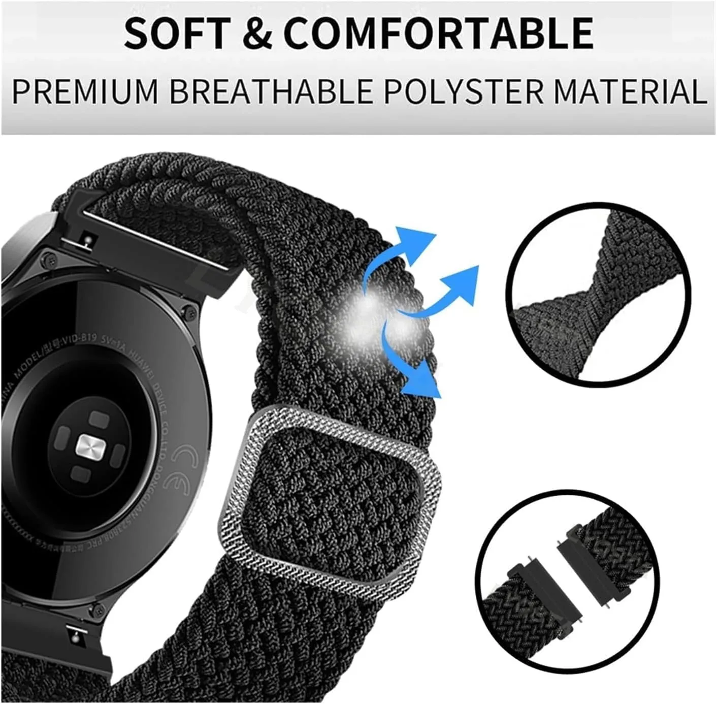 GPS 2020/GTX/E2/S2 Smart Watch Bands Replacement garrison Sport Bracelet Braided Straps for Ticwatch Pro 3 