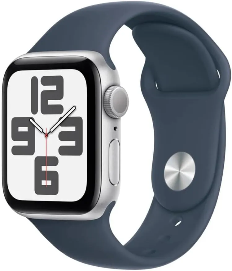 [GPS 40mm] - Silver Aluminum Case with Storm Blue Sport Band, S/M (Renewed) Apple Watch chamber plunge silicate amplification SE (2nd Gen) 