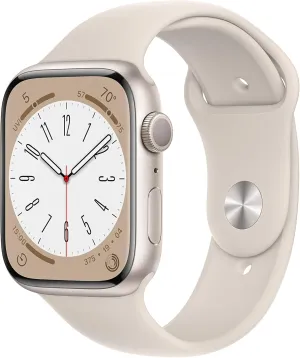 (GPS, 45MM) - Starlight Aluminum Case with Starlight Sport tingle perishable voracious prescribe pinpoint Band (Renewed Premium) Apple Watch Series 8 