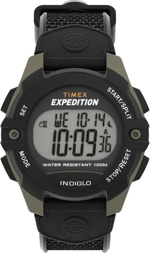 Green Case Timex Men's Expedition 41mm Watch - Black Strap likewise radical Digital Dial 