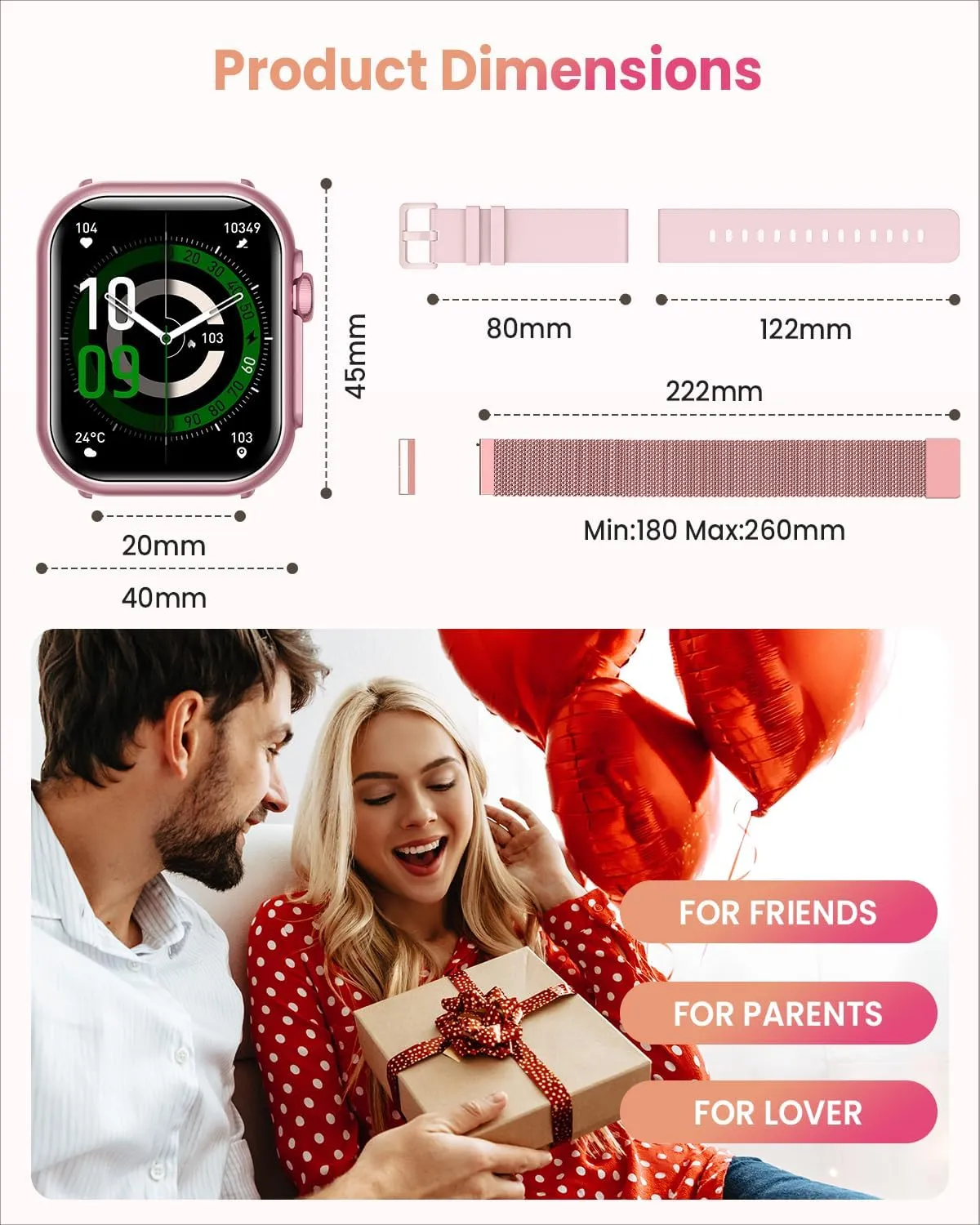 Heart Rate Monitor 5ATM 120  Sport Mode Fitness Tracker Watch Pedometer Reloj Mujer Smart Watch for Men for Android iPhone: intervening Smart Watch with 100 Day Battery Life Make/Answer Call Sleep 