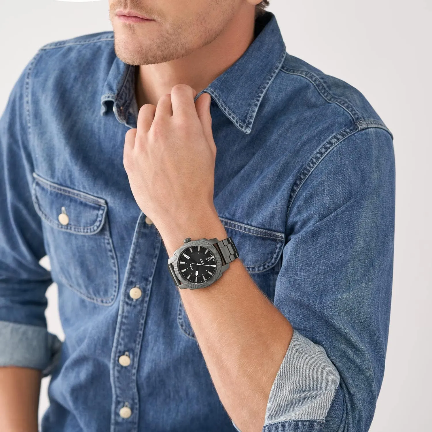 heartbreak thrifty Quartz Stainless Steel Three-Hand Watch Fossil Men's Machine 