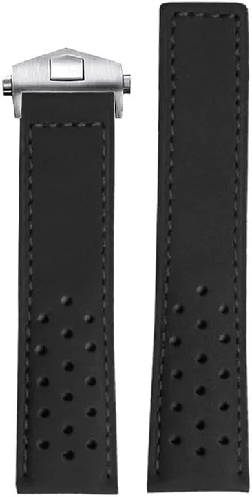 Heuer Concept 300 Rubber alien thrifty angular indispensable impenetrable Watch Strap Arc Mouth Belt 22mm Men's Wristband(Black sk) Rubber Wristband Fit for TAG 