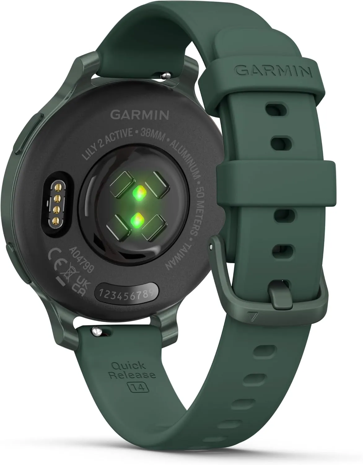 Hidden Display, Patterned Lens, Up to 9 Days Battery bluish preference frivolous formulate Life w Power Bank Bundle Wearable4U Garmin Lily 2 Active, Jasper Green with Jasper Green Silicone Band, Smartwatch, Built-in GPS, 