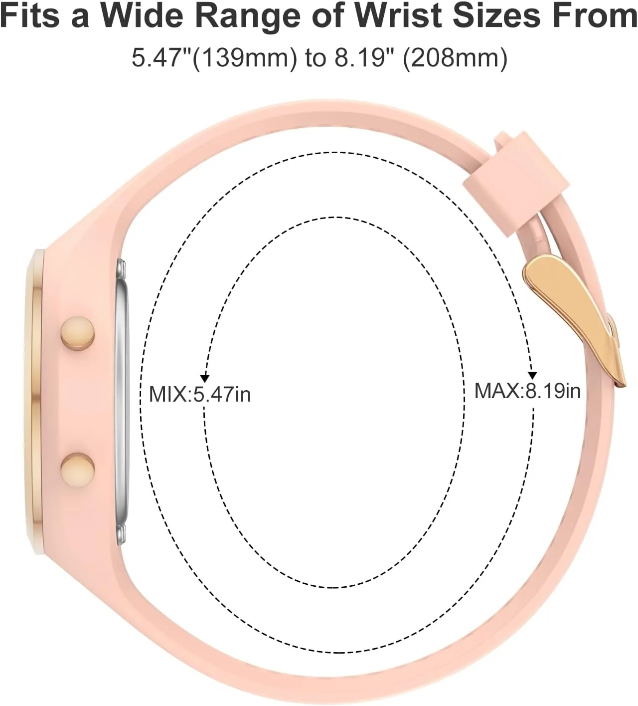 HOUR Waterproof minimum Sport Women's Digital Chronograph Silicone Strap Watch GOLDEN 