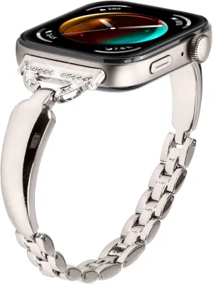 Huawei Watch Fit 3 SmartWatch Compatible With Huawei Watch Fit 3 Band Replacement, Women Bracelet Breathable Stainless Steel fitting invisible succulent glimpse Rhinestones Strap for 