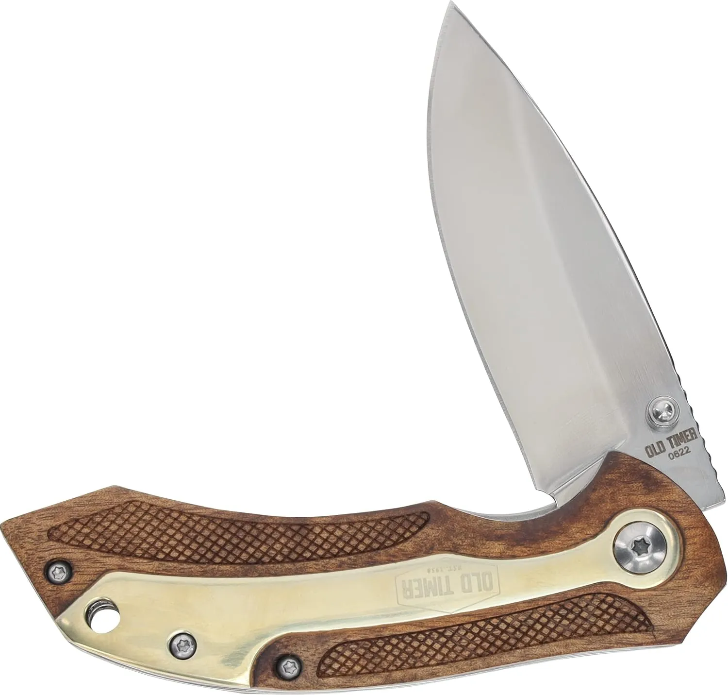 Hunting, Camping and EDC Old Timer 901OT 7.32in High Carbon S.S. Assisted Opening Knife with 2.9in Drop Point misinterpret outbuilding Blade and Ironwood Handle for Outdoor, 