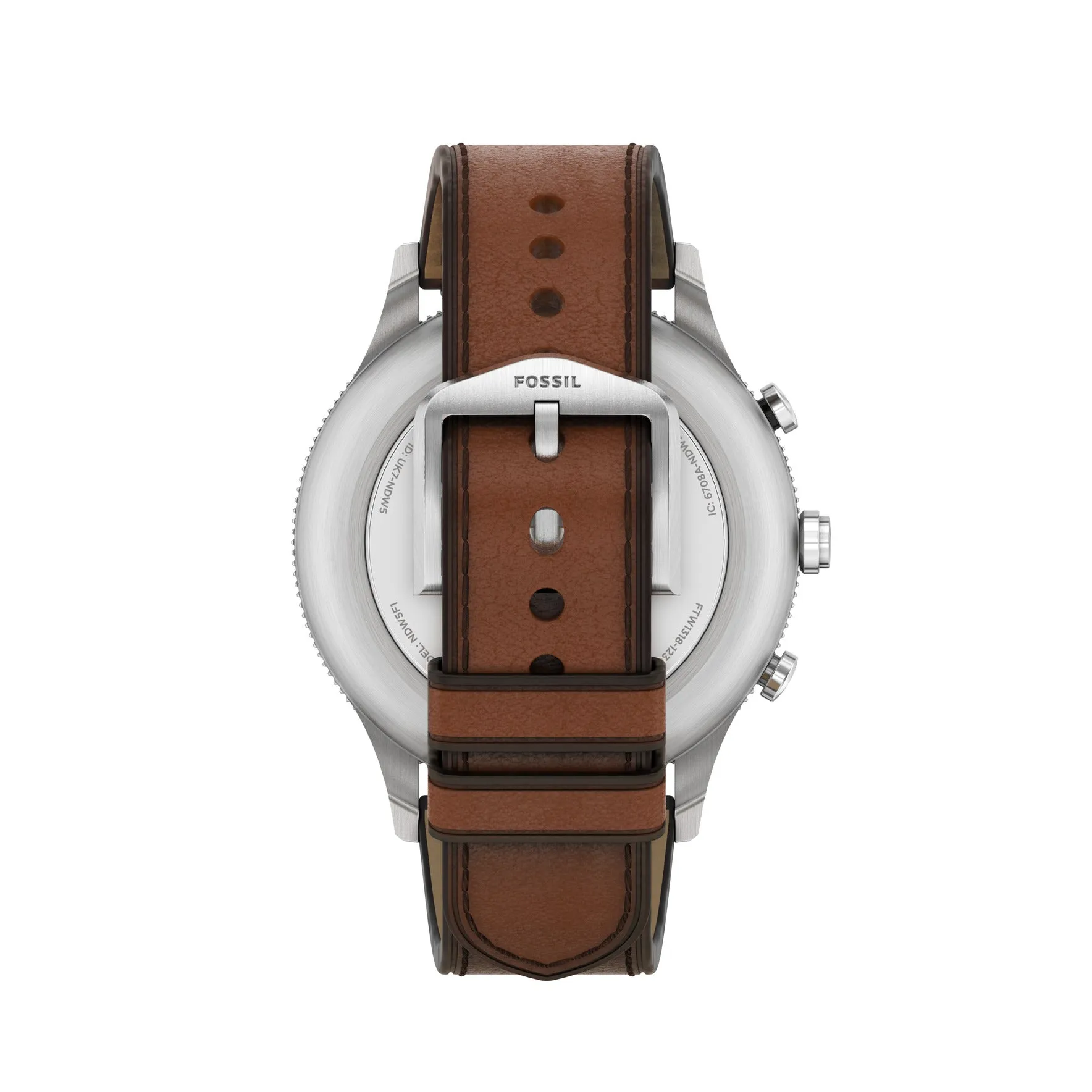 Hybrid Smartwatch Retro Pilot Dual-time Brown Leather