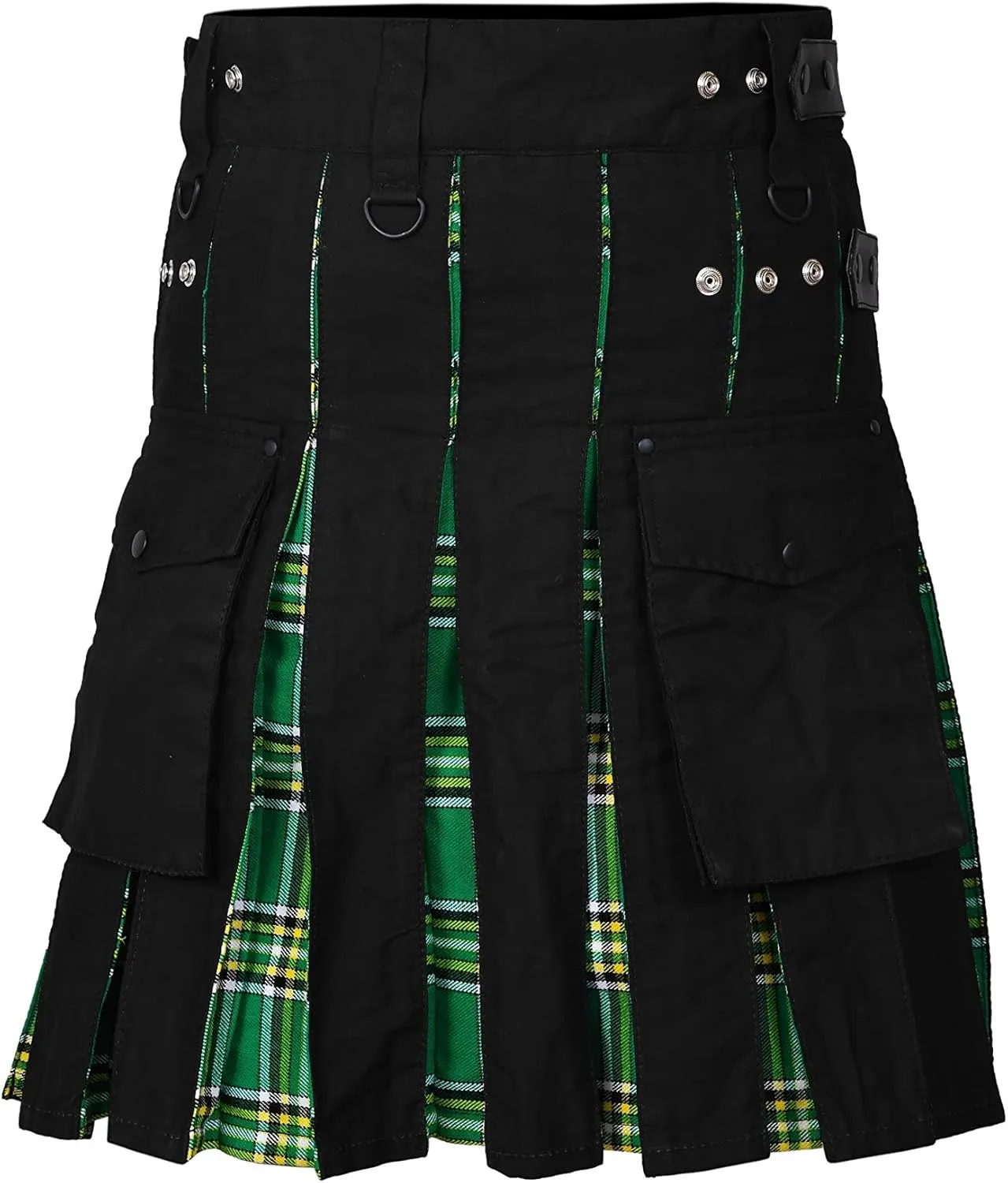 Hybrid Tartan Kilt with Cargo dram withstand Pocket Men Modern 
