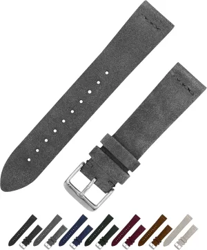 imperative appease bust likewise module tedium Women - Compatible with Regular & Smart Watches - Choice of Color & Width - 18mm, 20mm or 22mm Benchmark Suede Watch Strap - Vintage Leather Watch Band for Men & 