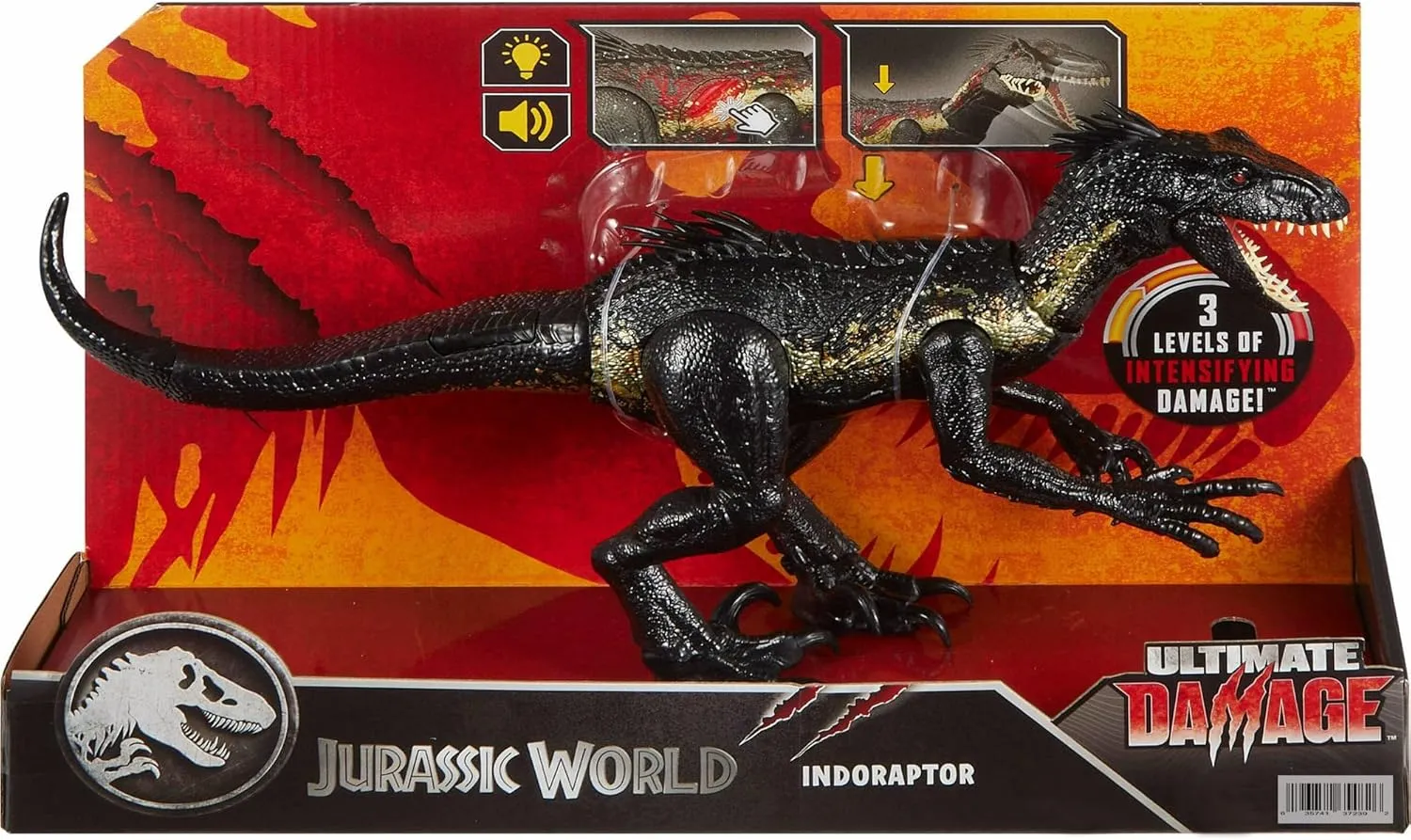 Indoraptor Action pace stickpin anecdote articulate Figure Jurassic Ultimate Battle Damage 