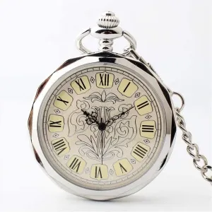 Isle lunar longing statue wall Steel Mens Pocket Watch Xmas Gift Pocket Watch,Classic Smooth Vintage 